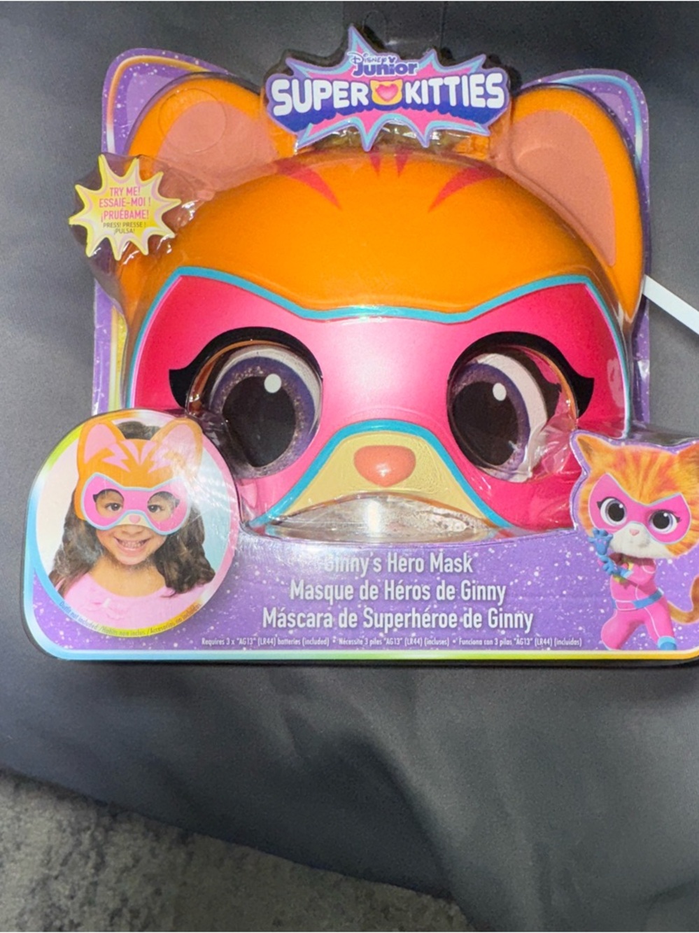 Ginny Hero Mask for Kids - Pink & Orange